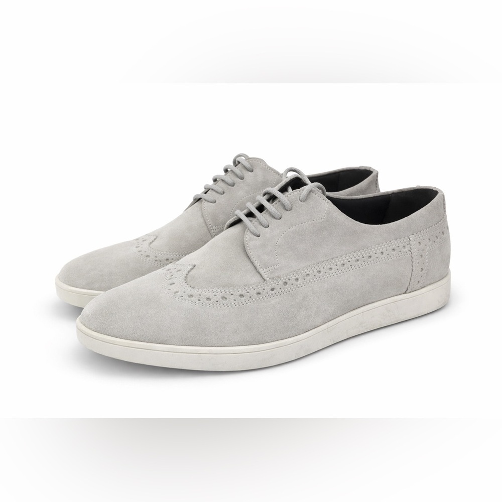 Joseph Abboud Enea Taupe Suede Wingtip Oxfords Mens Shoes Size 7 NIB